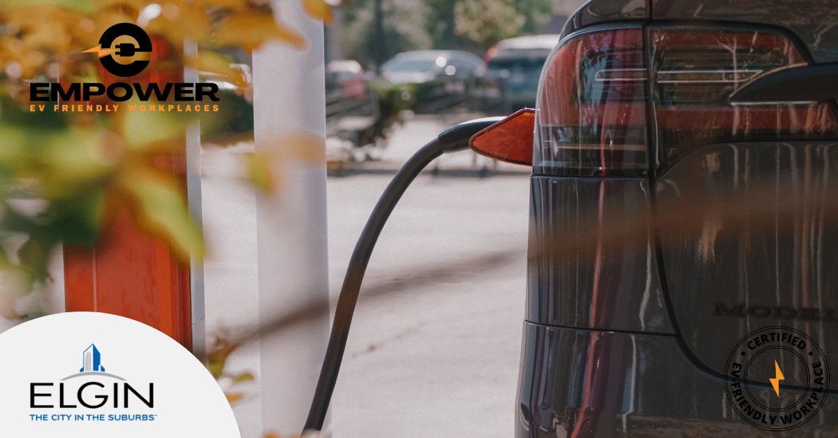 IllinoisACT's tweet photo. Congrats to the City of Elgin for adding EV chargers to its office through EMPOWER! Accessible EV charging not only encourages the use of vehicles that reduce emissions but also increases employee retention. @ElginIL #EV #ElectricVehicles #ReduceEmissions #CleanAir https://t.co/QV6JoPEscZ