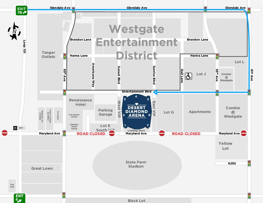 Info for AZ Rattlers vs. Green Bay Blizzard:
Parking in Lot J &amp; L: 2PM, Box Office: 4PM, Doors: 5PM, Kickoff: 6PM
Pre-purchase parking-&gt; ow.ly/vaX050W82vQ
Traffic Advisory: Concacaf Gold Cup is at State Farm Stadium. Maryland Ave will be closed, exit at Glendale Ave.