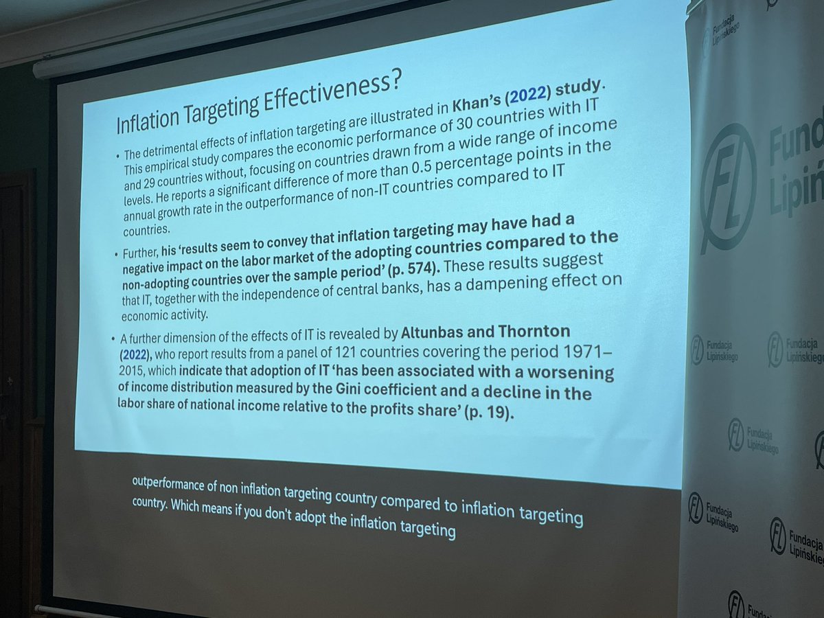 GBachurewicz's tweet image. Natural rate of interest. Officially dead?
@JalalQanas discusses this and also effectiveness of inflation targeting (IT) strategy during the 2️⃣ day of our PK workshops!
Evidence shows that non-IT countries can even outperform IT countries in terms of economic growth😳