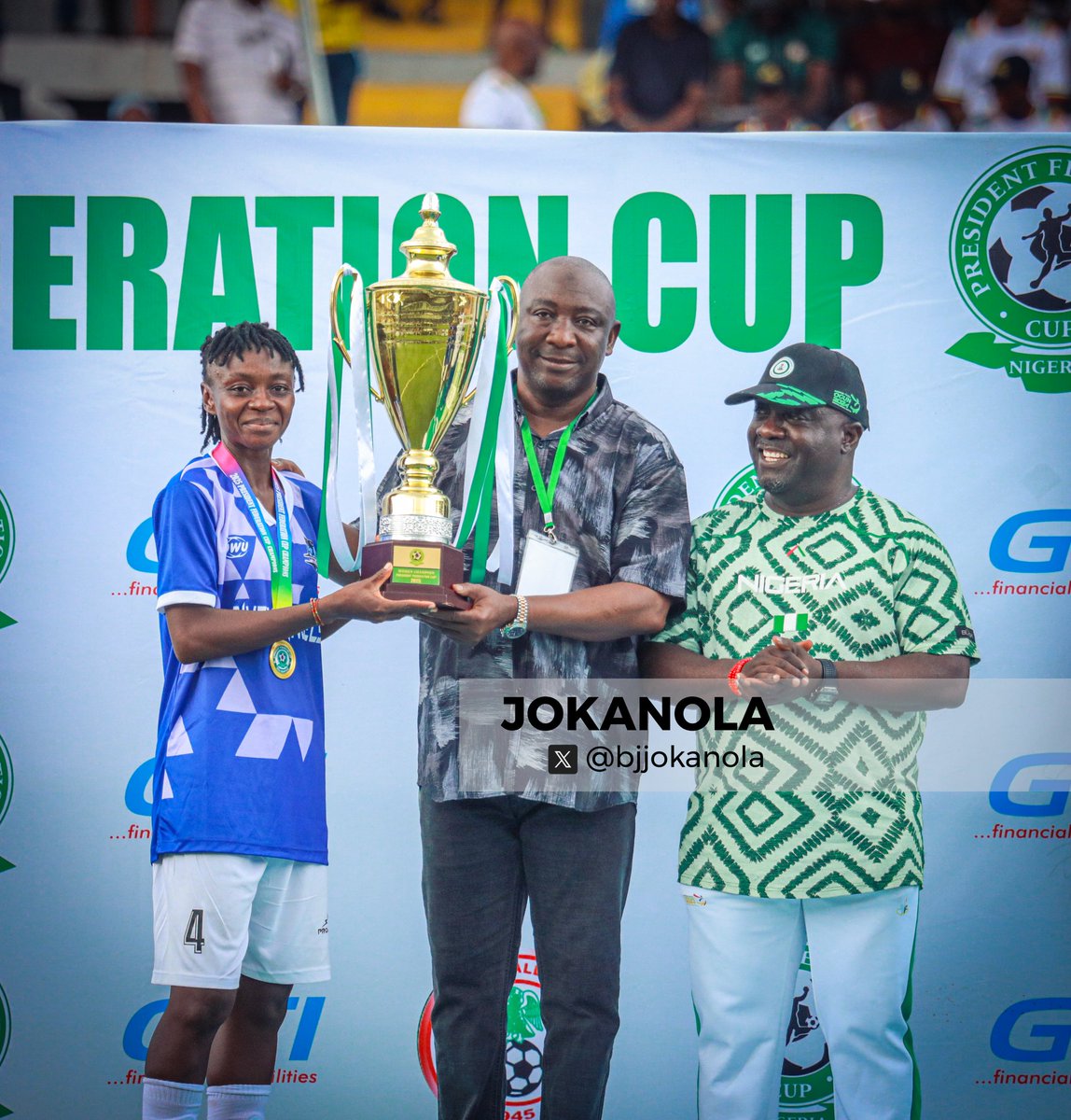 BjJokanola's tweet photo. Rivers Angels are CHAMPIONS for the 10th time.🏆
#PresidentFederationCup25 #PresidentFederationCupfinal
#presidentfederationcup25 https://t.co/9mO9D2Xuu4