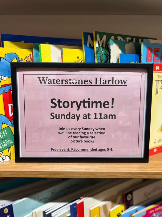 GoWaterGardens's tweet image. Enjoy weekly story time sessions at @Waterstones Harlow! Hosted every Sunday at 11am, these sessions are free to attend and suitable for 0 β 4 year olds. π