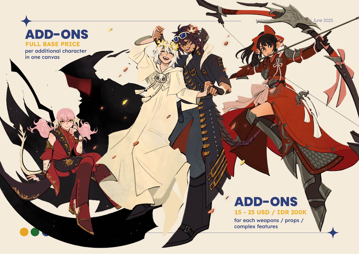 [Shares &amp; RTs are appreciated!]💓

My commission is open again!☝️ order form, completed works, and full ToS here:  rojyacmsn.carrd.co 

first come, first serve!✨