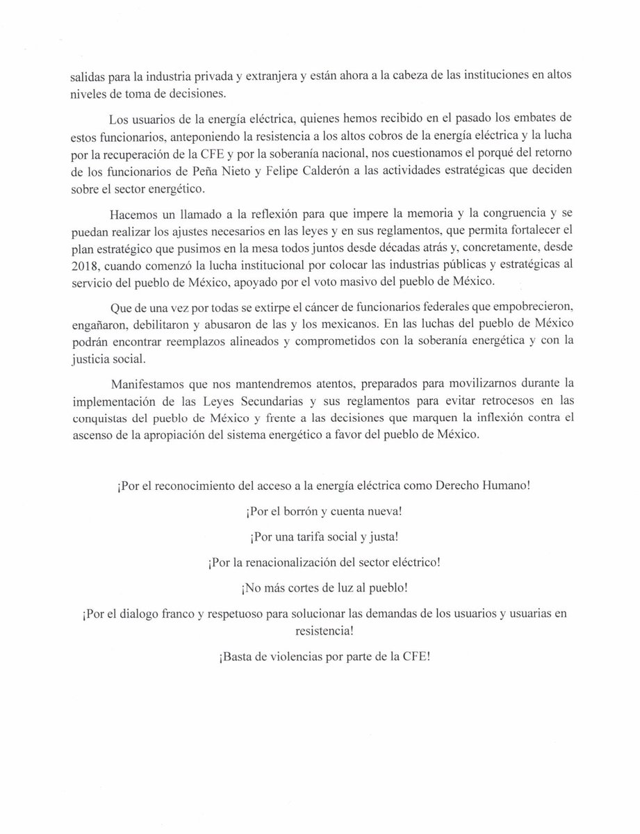 COORDINADORA NACIONAL DE USUARI@S EN RESISTENCIA tweet media