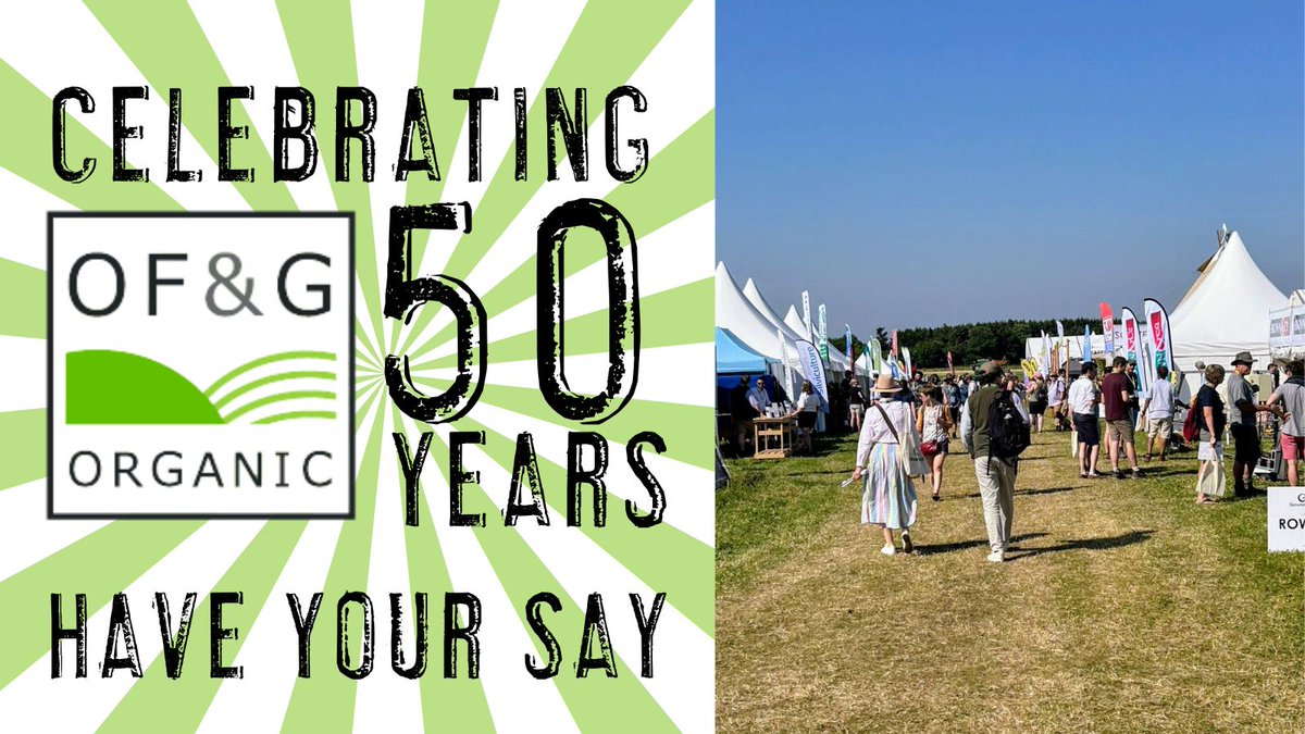 Tell us what aspects of farming matter most to you. Take OF&amp;G’s 50th anniversary survey <a href="/Groundswellaguk/">Groundswell</a> and you’ll be in with a chance to win a hamper of organic wines, beers, and ciders! 🎉 
#FarmingVoices #Groundswell25 #OFG50Years #GoldenAnniversary