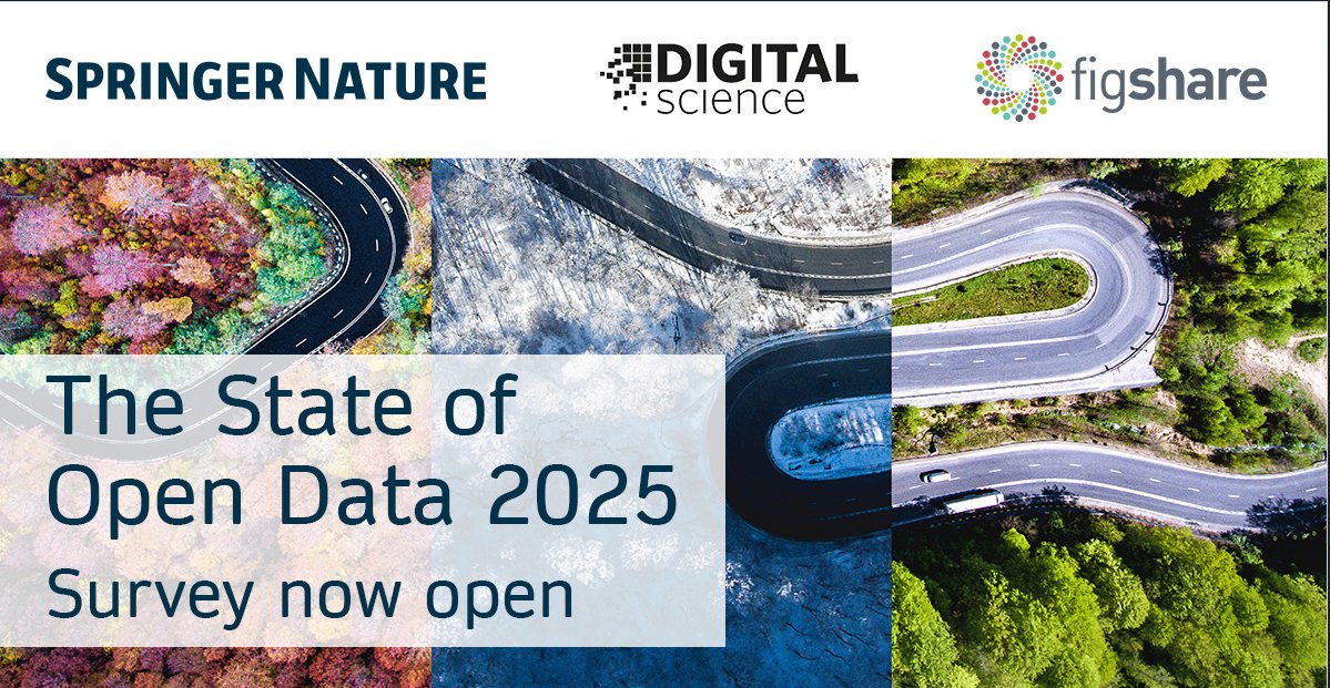 The State of Open Data Survey is back for its 10th year!
Researchers: we want to hear from you. How do you manage and share your data? What challenges do you face?

Take the survey and win one of five $100 gift cards 👉spklr.io/6018B8aEY