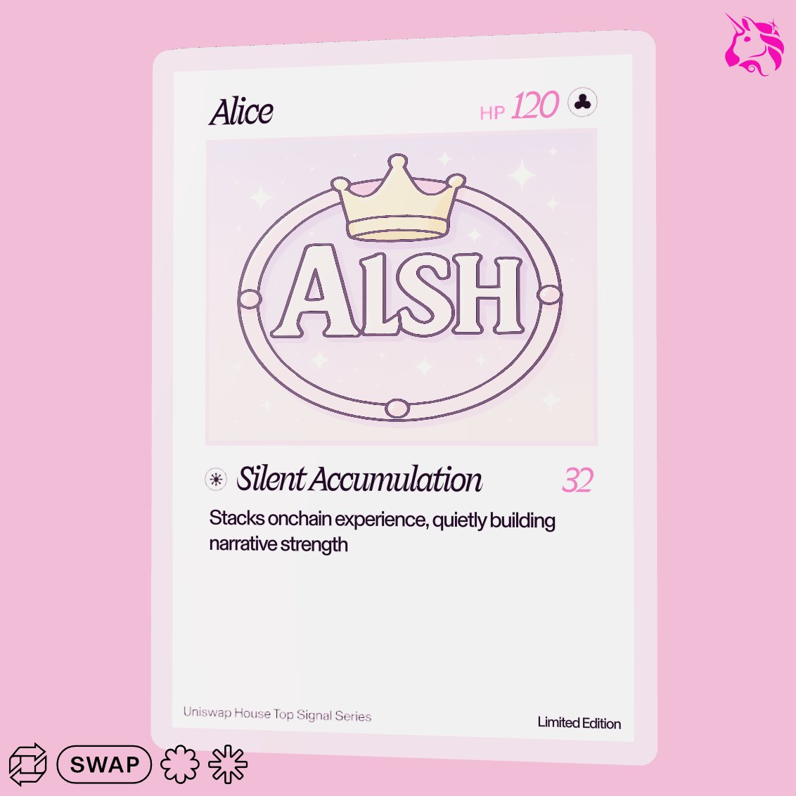 Just pulled a Grail
Check out my <a href="/Uniswap/">Uniswap Labs 🦄</a> trading card 🦄
collect.uniswap.org