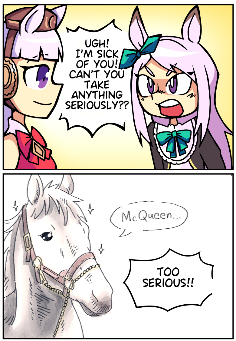 Dated memes from the Patreon archives now that the game is out globally. #Umamusume