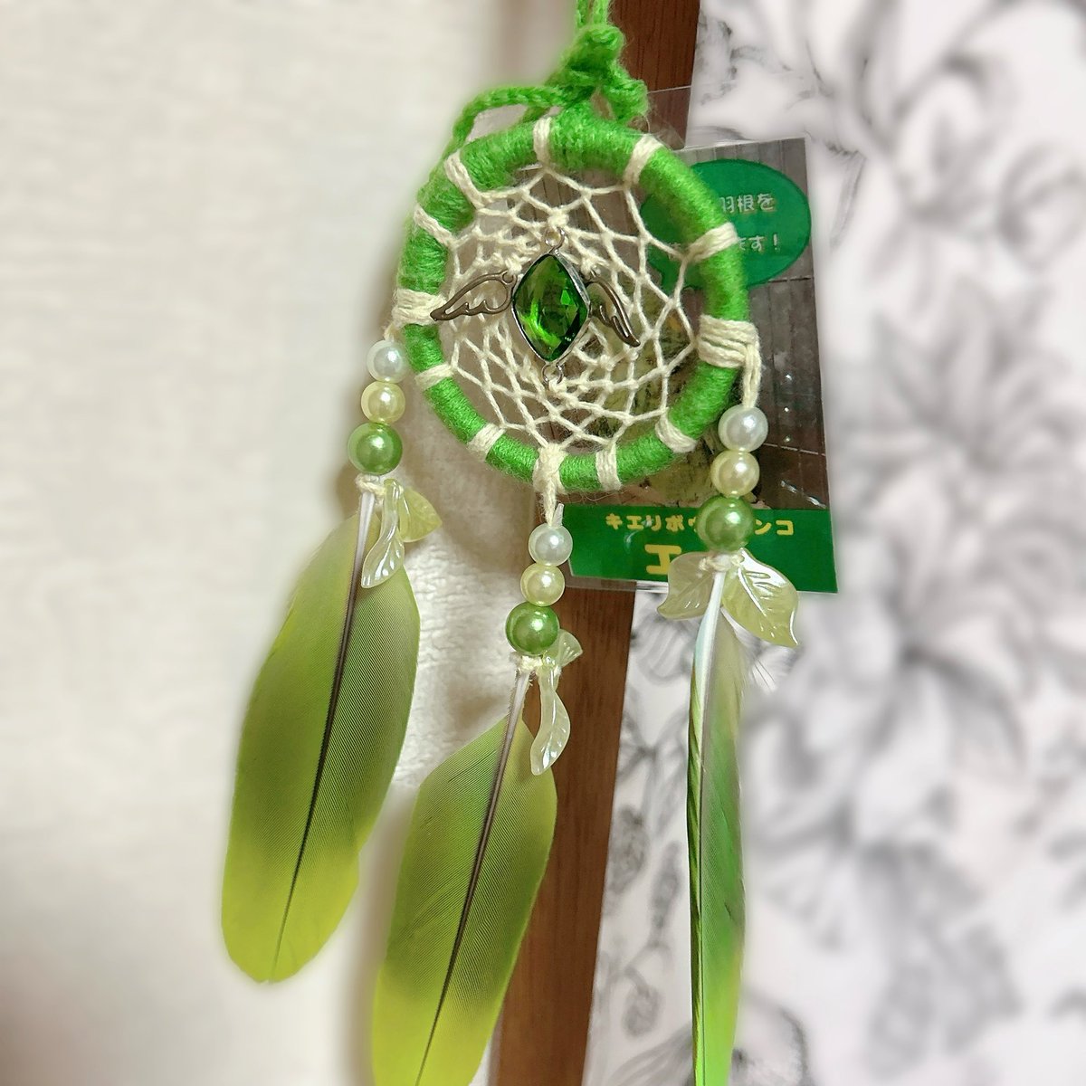 わんわん広場にいる
成松さんお手製の

ドリームキャッチャー💎💚

エルくんの羽を使った
可愛いものです✨
お家に飾ると縁起が良いとか😌

#カドリードミニオン