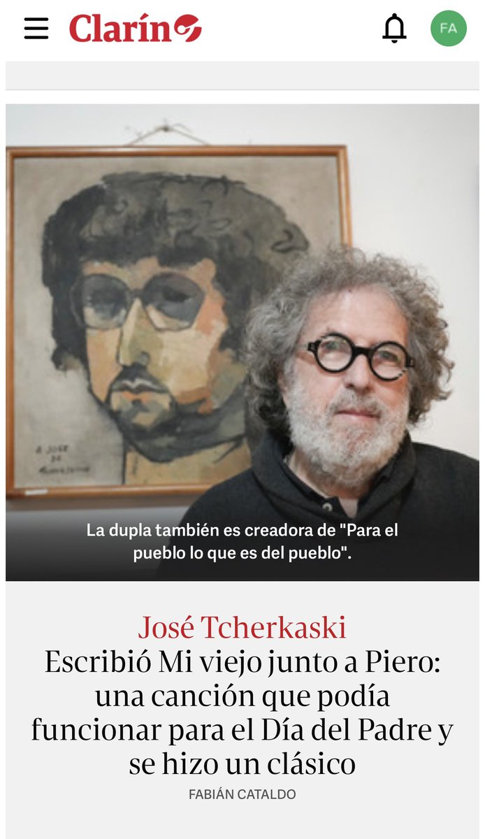 Gracias <a href="/josetcherkaski1/">jose tcherkaski</a> por recibirme en tu casa y brindarme tan linda charla con <a href="/clarincom/">Clarín</a>