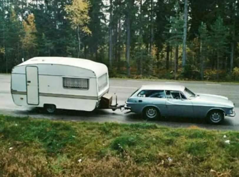Elddis 1100 and Volvo P1800 ES