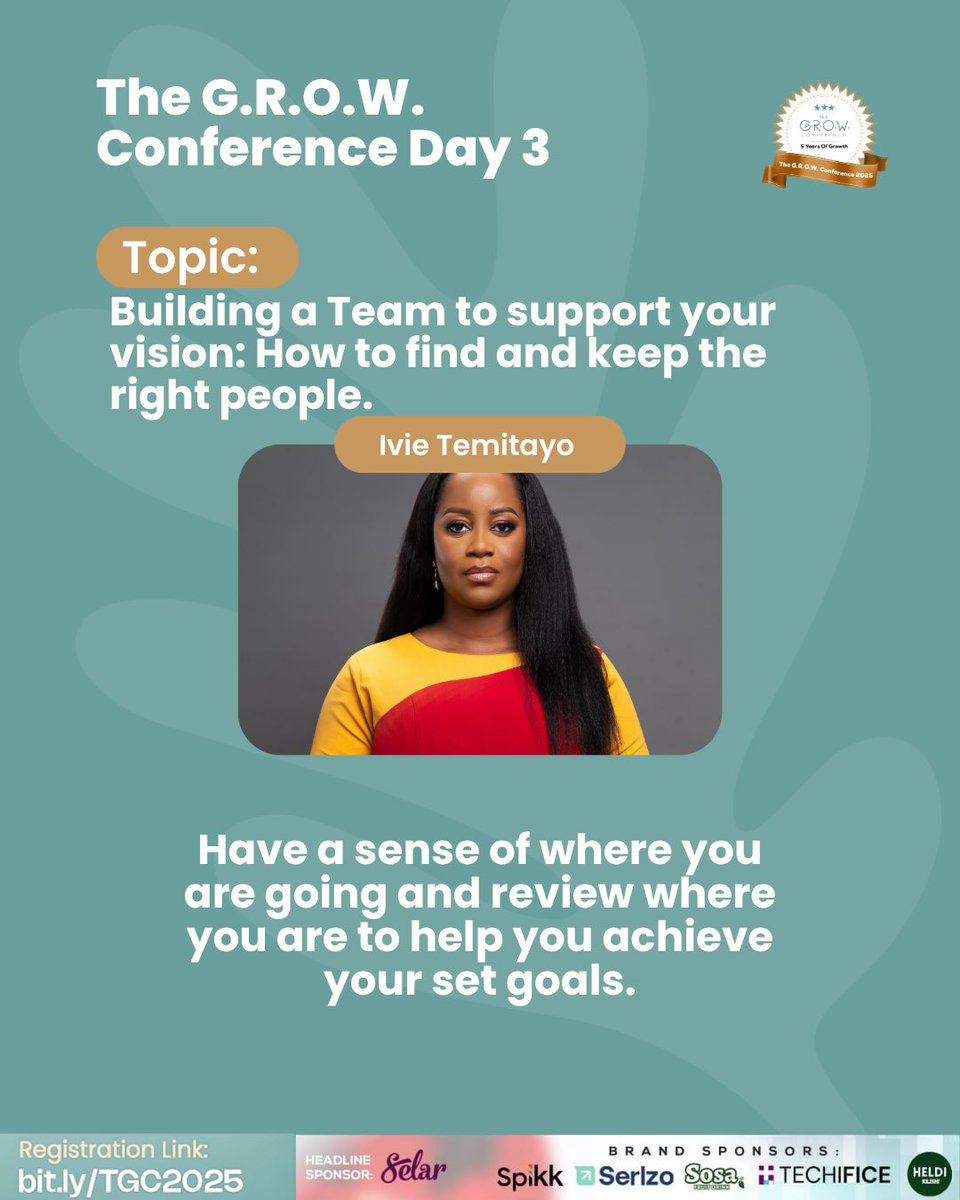 thecreatorchic's tweet photo. You can’t build what God showed you by yourself.
🎤 Temitayo Ibitoye is on stage unlocking the blueprint for “Building a Team to Support Your Vision.”

This is what growth looks like.
📍Solution Arena, Lagos
#TheGrowConference2025 #WhatAmIBuilding https://t.co/hDa1WfG7Vo