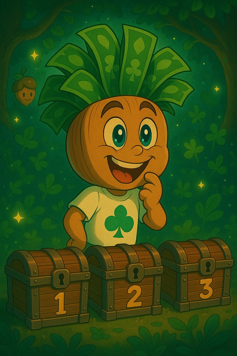 🎁 3 chests, 3 prizes, 3 winners! 🎁

Comment 1, 2, or 3 — then Like &amp; RT 🔁

We’ll reveal what’s inside soon and pick the lucky degens 💰🌳