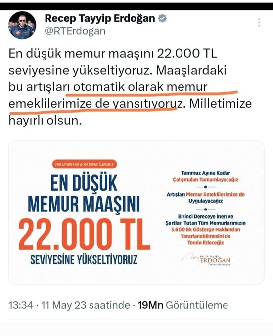 mtnrsyn's tweet photo. Emekli memurum.
Gönül rahatlığıyla pazara, markete, manava, kasaba... gitmek istiyorum.Söz verilen #SeyyanenZam ın verilmesini istiyorum.
#MemurEmeklisineAdalet
#EmekliMemur

@RTErdogan
@Akparti
@dbdevletbahceli
@MhpTbmmGrubu
@AKPartiTBMMGrup https://t.co/gRGf6lNvRJ