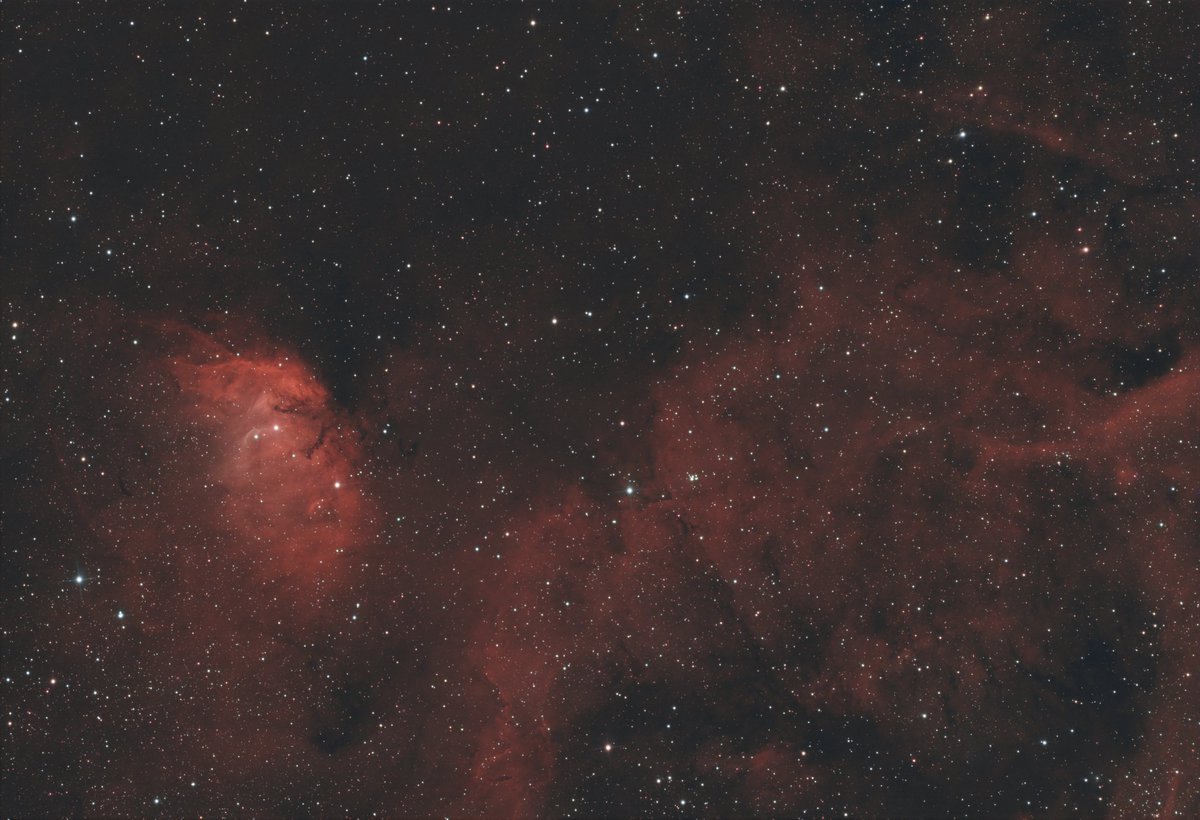 La saison des nébuleuses continue,voici Sh2-101 alias la Nébuleuse de la Tulipe à 6000 années lumière de nous dans la constellation du Cygne.80x180" pour cette image.💫 #Astrophotography