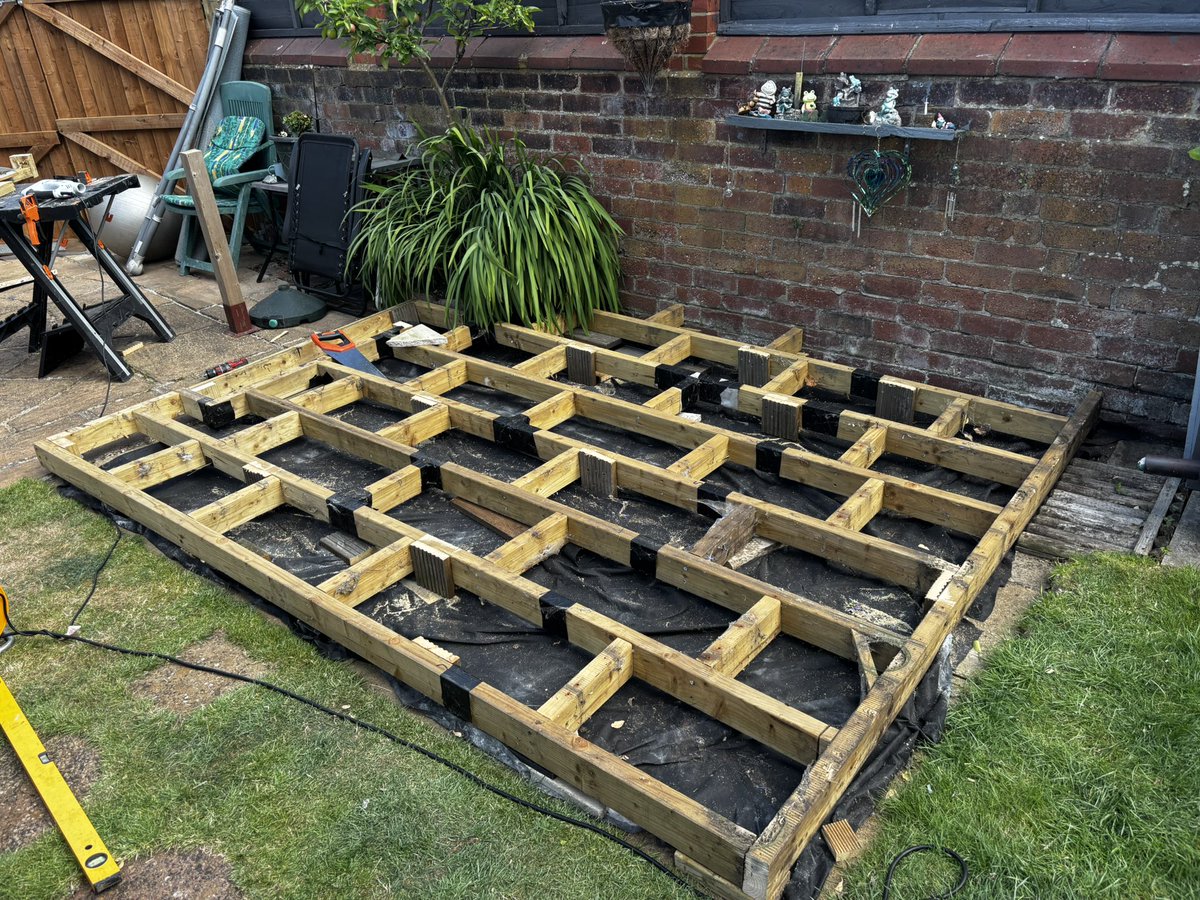 shireeRMN's tweet photo. In our spare time, @superjay83 & I volunteer with @evestrust, a Doncaster cancer charity, creating dreams for people locally. This weekend we are moving decking & creating a safe space so one of our dream recipients can isolate & enjoy it after his chemo #evestrust #volunteers https://t.co/lAKe5TGmAb