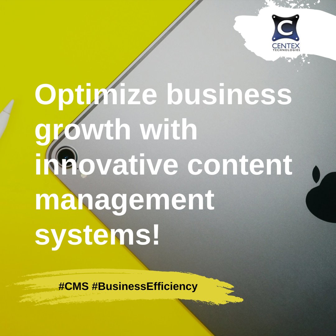 Centex_Tech's tweet photo. Unlock the power of seamless content with Centex Technologies! 💡
Our innovative Content Management Solutions streamline workflows, enhance security, and boost collaboration.
#ContentManagement #Innovation #CentexTech https://t.co/MaDZq0HAfF
