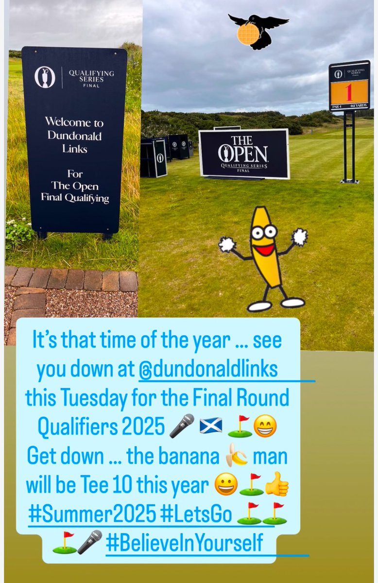 gsharman's tweet photo. It’s that time of the year again … 😁⛳️🎤🙏🏴🏴🏴 #BelieveInYou @TheOpen Final Round Qualifiers #NextTuesday @DundonaldLinks https://t.co/MdipCtcysi