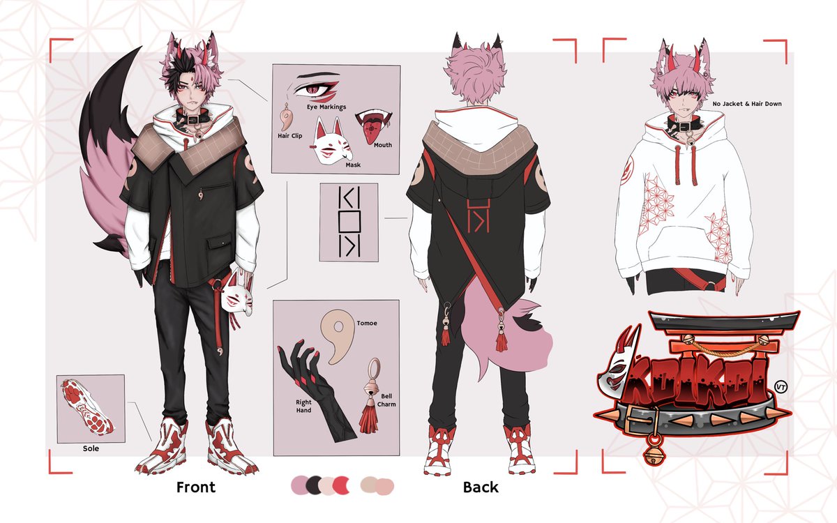 FinnHexum's tweet photo. Yo yo! I’m KoiKoi a hanyō-kitsune! Running a flower shop by day, slaying Yokai by night! But honestly I just play a lot of video games…

I worked really hard to draw my design hope you like it 🥰

⛩️🦊🌸 https://t.co/KOPYwh9qRB