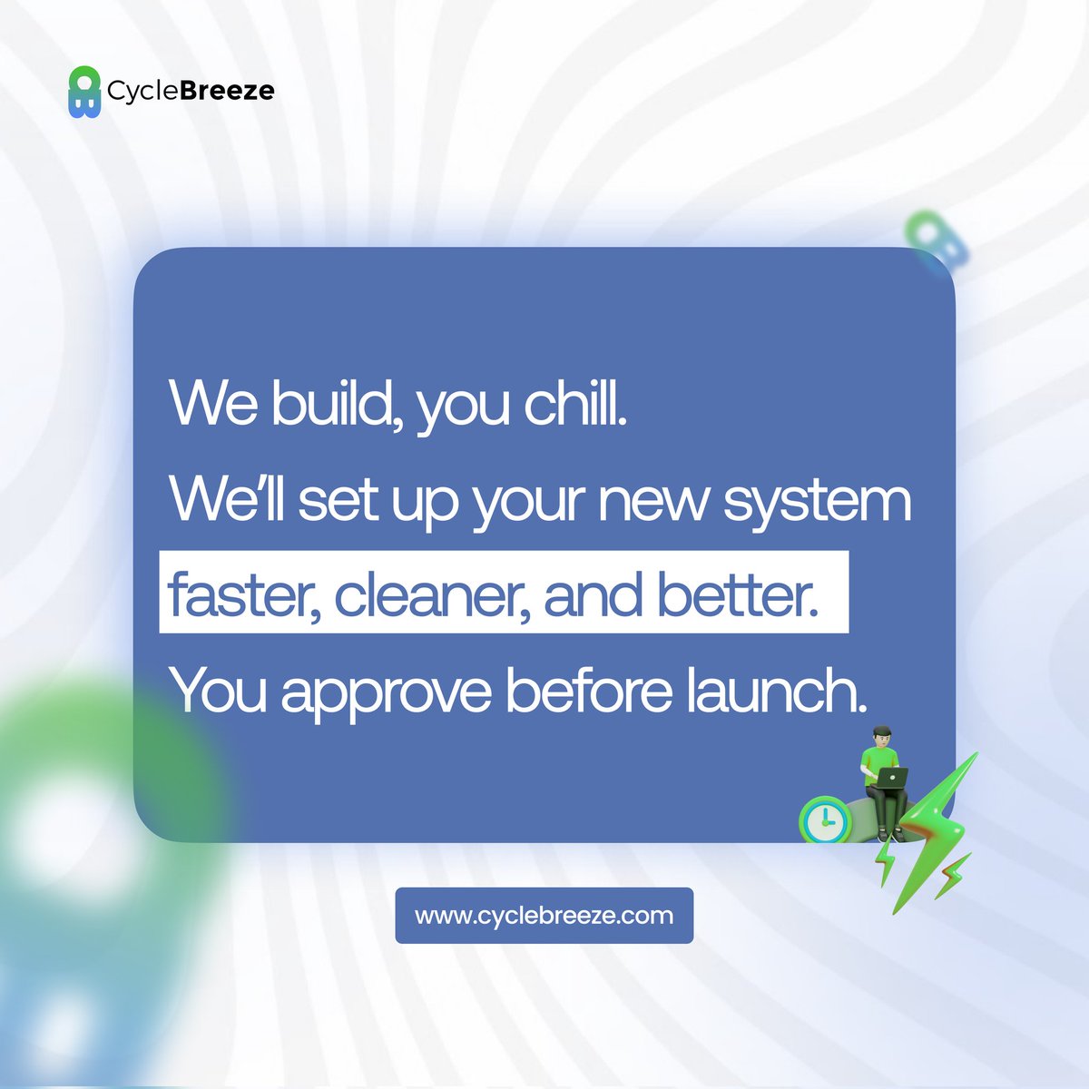 cyclebreeze_'s tweet photo. Thinking of switching your current tech partner or finally getting things done the right way?
🔁 Its that easy.
💼 Ready to switch? https://t.co/NbOOVf2xxx
#SwitchToCycleBreeze #MigrateEasy #TechSupportThatCares #DigitalServicesNigeria #NoStressTech #ClientFocused https://t.co/M1PwKs97rz