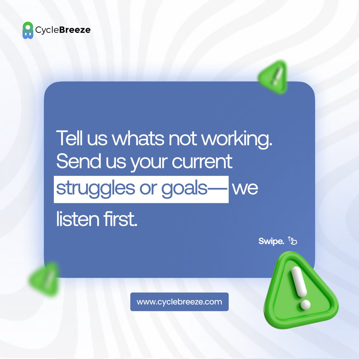 cyclebreeze_'s tweet photo. Thinking of switching your current tech partner or finally getting things done the right way?
🔁 Its that easy.
💼 Ready to switch? https://t.co/NbOOVf2xxx
#SwitchToCycleBreeze #MigrateEasy #TechSupportThatCares #DigitalServicesNigeria #NoStressTech #ClientFocused https://t.co/M1PwKs97rz