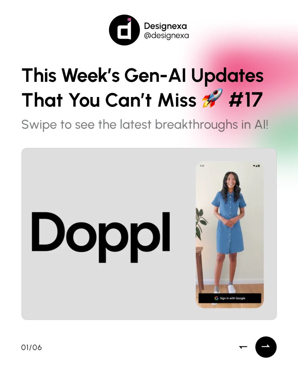designexa's tweet photo. This Week in AI: Smarter Tools, Effortless Creativity ✨

From voice design and video agents to AI styling and automated tasks, today’s AI drops are all about making your ideas easier to bring to life. 

Create faster, work smarter, and keep pushing what’s possible. https://t.co/5VmbGTdGZj