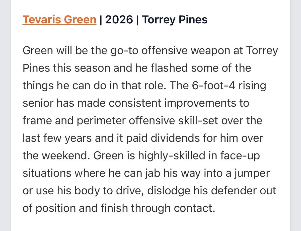 Torrey Pines Hoops (@tphs_basketball) on Twitter photo This morning, catch Tevaris and the Falcons on court 8 at OGP Ladera at 11 am vs. Sheldon.
<a href="/GreenTevaris/">Tevaris Green</a> This morning, catch Tevaris and the Falcons on court 8 at OGP Ladera at 11 am vs. Sheldon.
<a href="/GreenTevaris/">Tevaris Green</a>