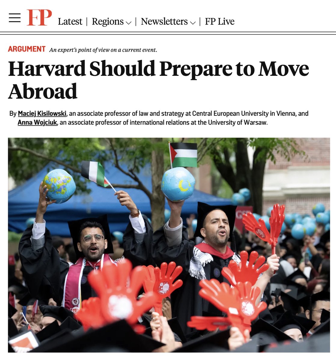Anna Wojciuk (@awojciuk) on Twitter photo What if Harvard had to move abroad? In <a href="/ForeignPolicy/">Foreign Policy</a>, we argue with <a href="/kisilowski/">Maciej Kisilowski</a>—drawing on our experience in Hungary & Poland—that no university is safe from the far-right. As Trump targets higher ed, Harvard should learn from CEU & Polish academia.
🔗 rb.gy/ibhogi What if Harvard had to move abroad? In <a href="/ForeignPolicy/">Foreign Policy</a>, we argue with <a href="/kisilowski/">Maciej Kisilowski</a>—drawing on our experience in Hungary & Poland—that no university is safe from the far-right. As Trump targets higher ed, Harvard should learn from CEU & Polish academia.
🔗 rb.gy/ibhogi