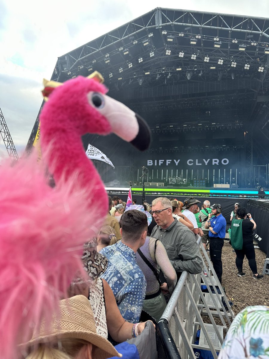 Never been so close at the Pyramid and to see Alanis &amp; Biffy from there, just wow🤩

#glastofanniemac🦩 #fannieflamingo🦩 
#fanniemac #glastofannie #glastonbury2025 #glasto2025 #glastonbury #glastonburyfestival #glasto #glastofest