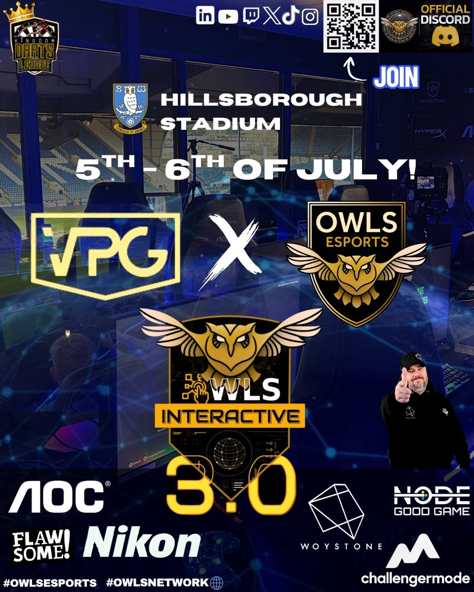 📍 Sheffield-based and free to attend, this is a huge moment for both the local community and the UK’s esports scene 🇬🇧 

Join us for a weekend of top-tier EAFC Pro Clubs action, in front of fans and thousands watching online! 🙌🏻 

Open to esports supporters a local fans, or just