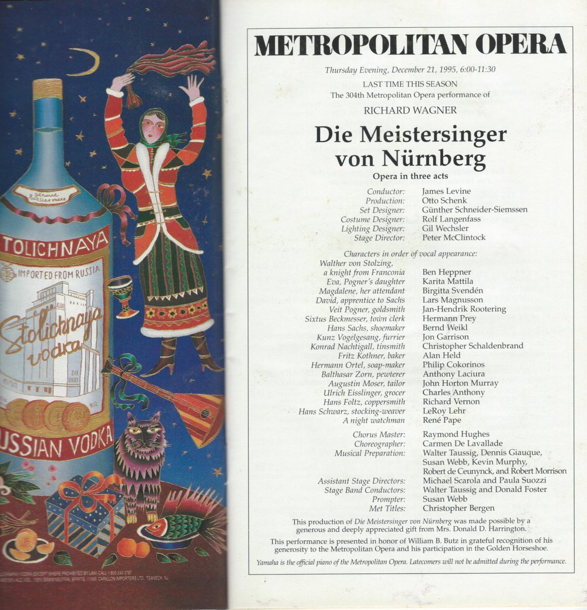 ScottCAvery's tweet photo. @ClassicalCritic The best is always a live performance and since I've seen this gorgeous #OttoSchenk production 🌳 a half dozen times over the years @MetOpera @MattilaKarita 💞 #BenHeppner this takes top honors 🌟 https://t.co/Wscb1FRzsX