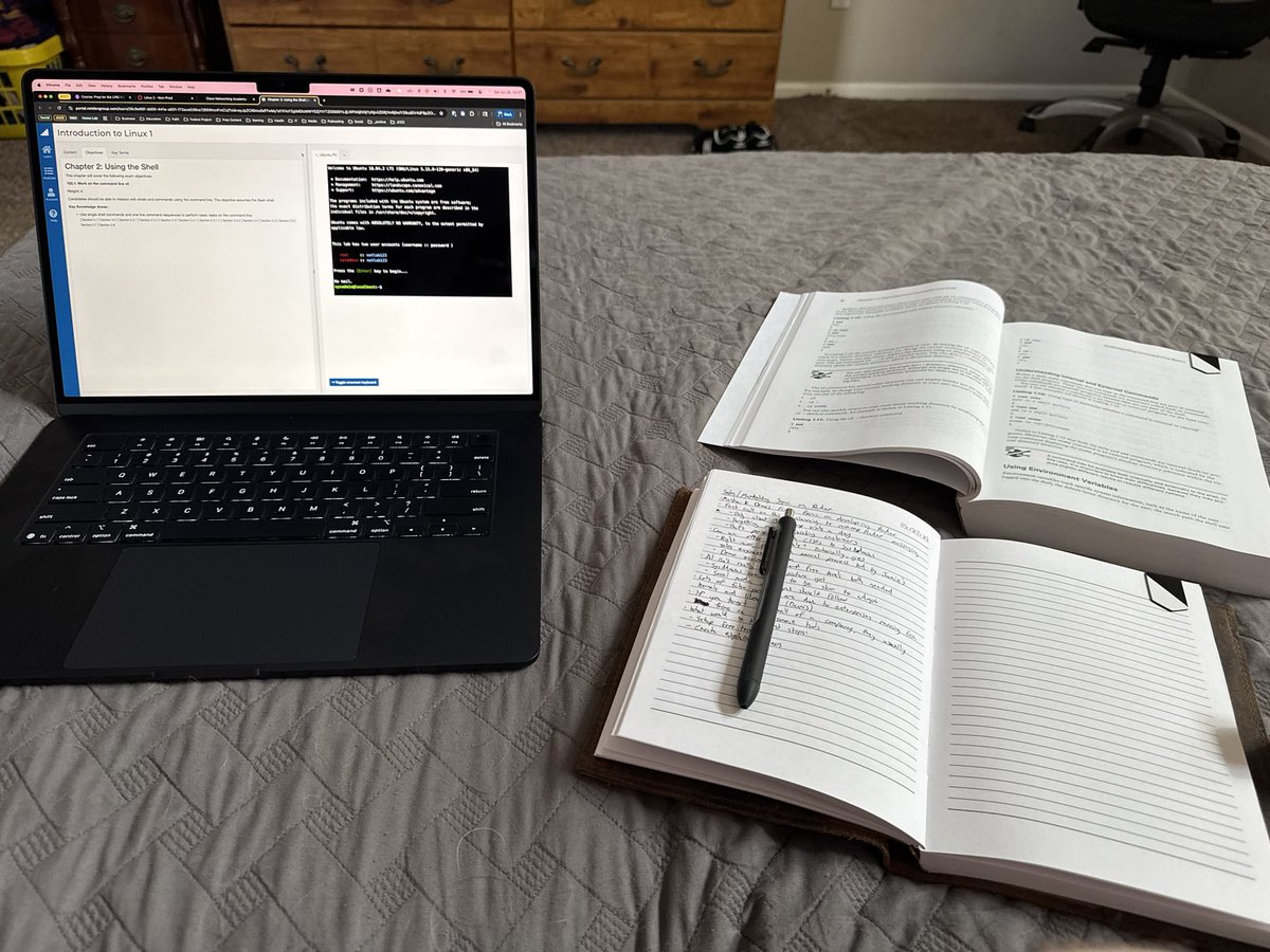 Deep into studying for the #LPIC1 exam for a new #linux certification!