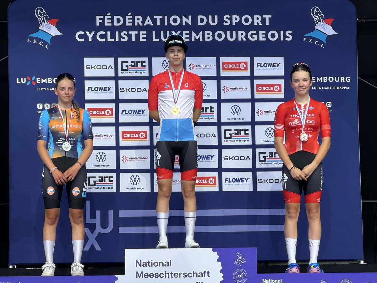 DucalSports's tweet photo. 🇱🇺 #Mertzig2025
🕞15h30 : Débutants
 🚹
🥇Loris MORBÉ
🥈Ben KOENIG
🥉Paul KOMMES

🚺
🥇June NOTHUM
🥈Amy BREUER
🥉Sarah KOENIG https://t.co/o1QbpTaB95