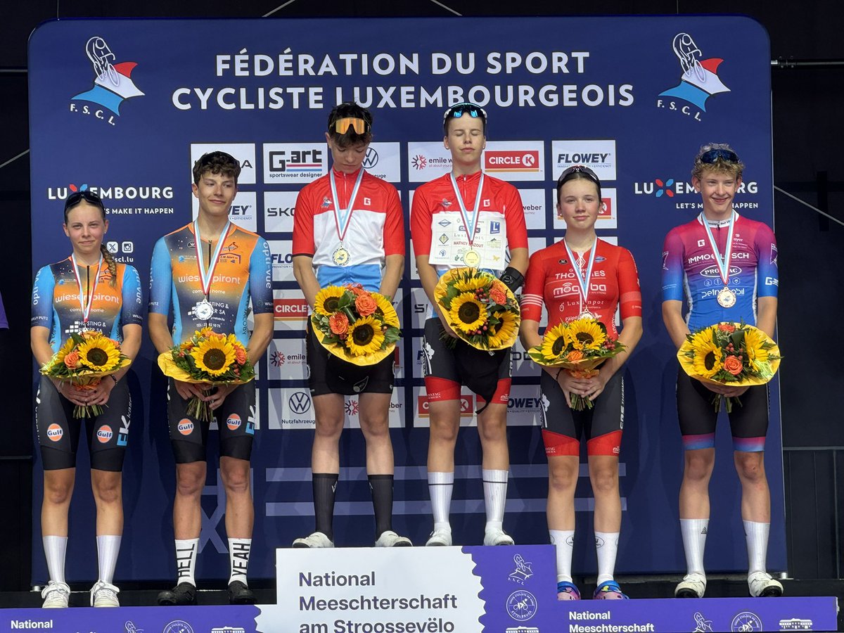 DucalSports's tweet photo. 🇱🇺 #Mertzig2025
🕞15h30 : Débutants
 🚹
🥇Loris MORBÉ
🥈Ben KOENIG
🥉Paul KOMMES

🚺
🥇June NOTHUM
🥈Amy BREUER
🥉Sarah KOENIG https://t.co/o1QbpTaB95