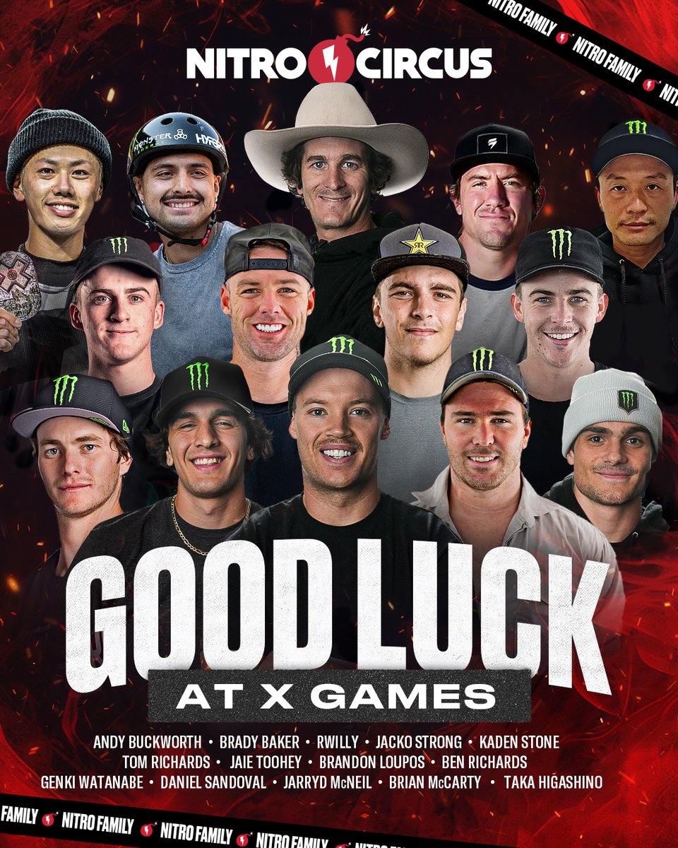 INTRUSTarena's tweet image. Sending all the good vibes to the @NitroCircus athletes competing at X-Games this weekend 💯 >>> Catch them live in action when Nitro Circus "Off the Rails" Tour stops here on Nov. 28!
🎟️ Grab your tickets and get ready for the ride of your life: selectaseat.com/nitro