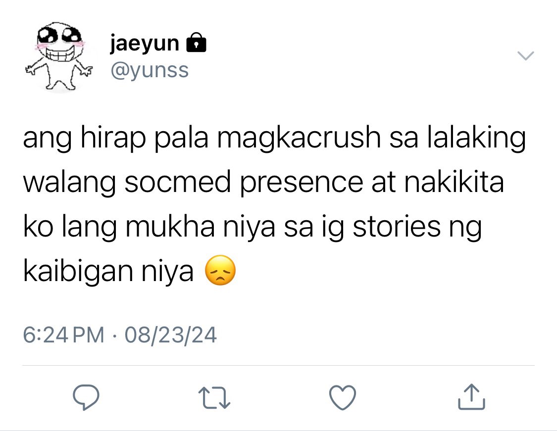 2JYKE's tweet photo. a #jayke few tweets wherein..

jake is crushing over his workmate from the finance dept na walang social media presence 💡 https://t.co/ZnDiT61tEq