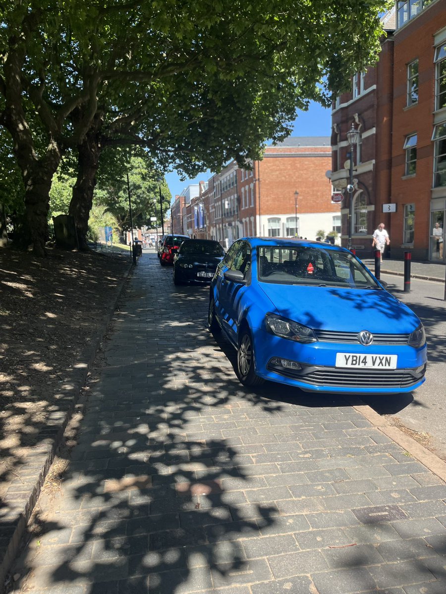 Dickhead parking, much like misery, loves company.