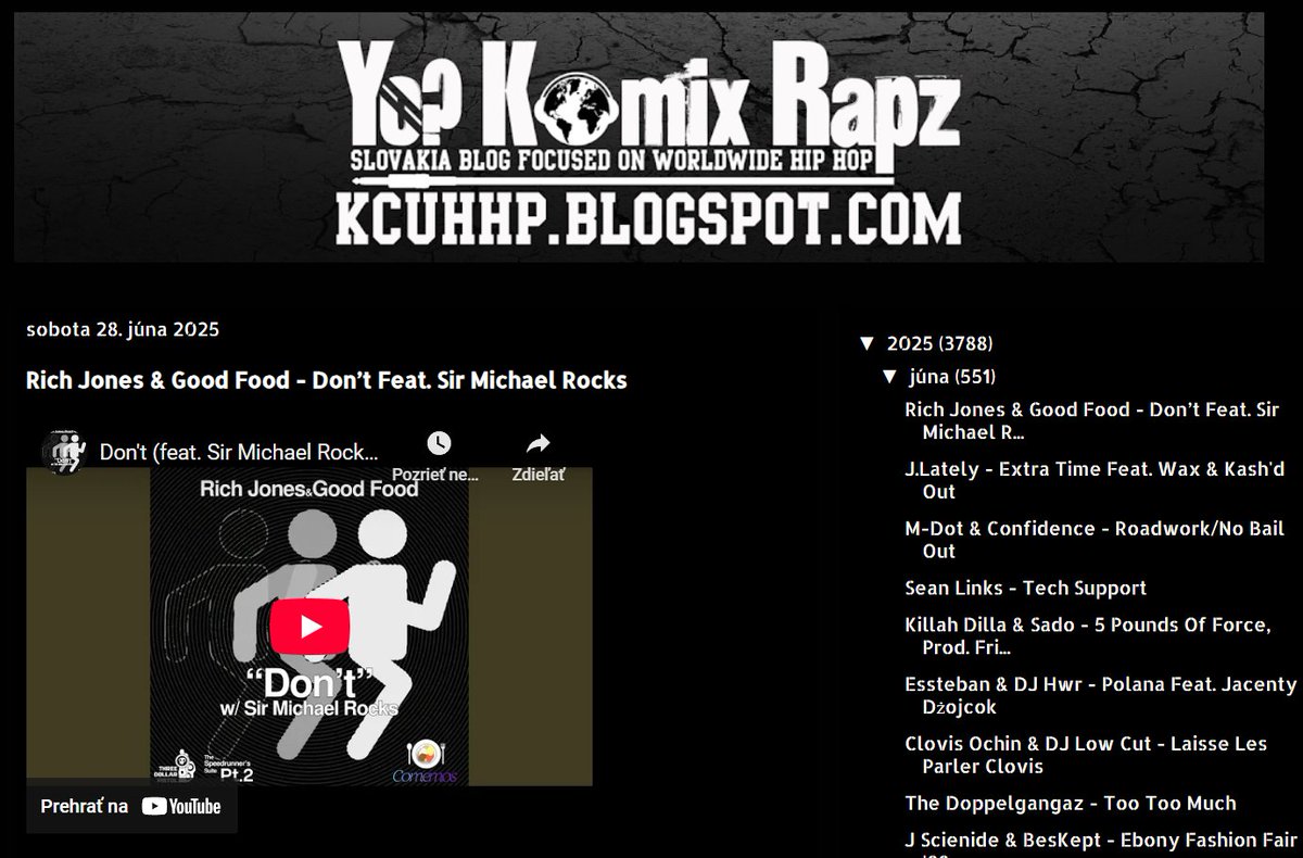 YO? Komix Rapz (@nobes92964231) on Twitter photo New Audio
Rich Jones & Good Food - Don’t Feat. Sir Michael Rocks
kcuhhp.blogspot.com/2025/06/rich-j… New Audio
Rich Jones & Good Food - Don’t Feat. Sir Michael Rocks
kcuhhp.blogspot.com/2025/06/rich-j…