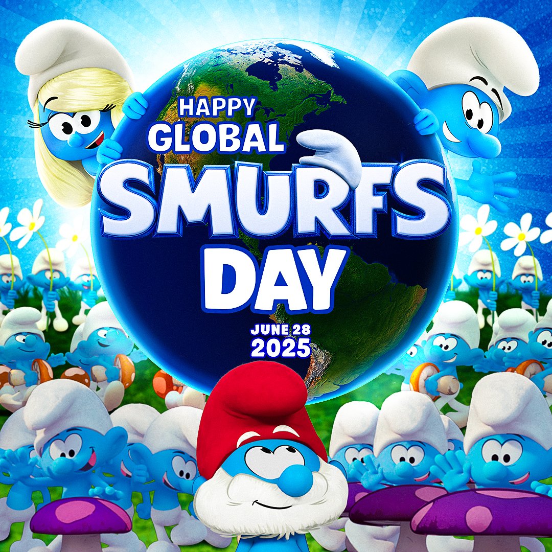 It's #GlobalSmurfsDay! We’re painting Brussels, the birthplace of the Smurfs, BLUE 💙 with our world premiere of #SmurfsMovie — Only in theatres July 18.