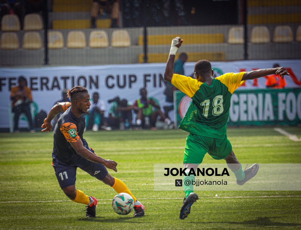 BjJokanola's tweet photo. HALFTIME
The first 45' of a feisty encounter ends in a barren draw.
Kwara 0-0 Abakaliki
#PresidentFederationCup25 #PresidentFederationCupfinal
#presidentfederationcup25 https://t.co/hwQaCX7FKM