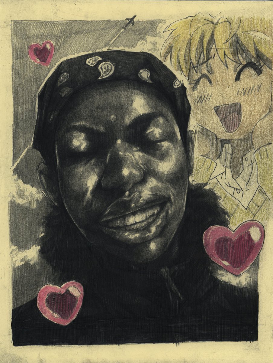 snakebone_'s tweet image. All I Got
Graphite and Colored Pencil on Toned Paper
8.5” x 11”