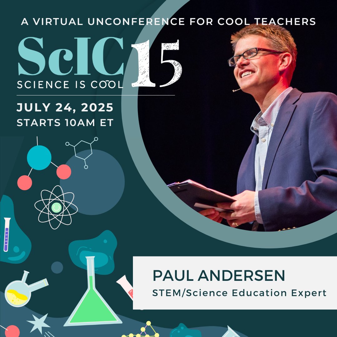 💡New SCIC 15 speaker alert!!💡
Join us at SCIC 15 where we sit down with Paul Andersen an educational consultant and YouTuber known for his work in science education! 

Listen to him and many more at SCIC 15! 👀

💻 Sign up here! hubs.ly/Q03t-1nf0