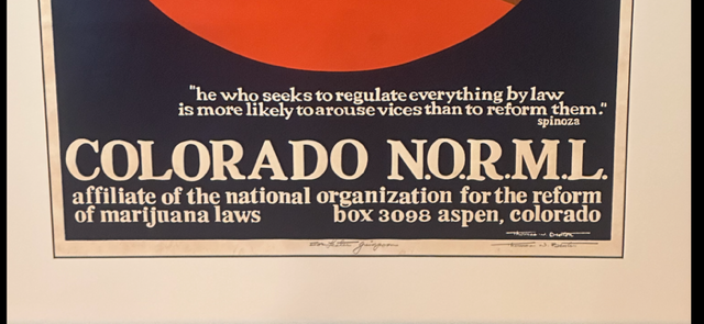 Absolutely iconic poster from #cannabis legalization movement, from about 40 years ago -- great quote from Spinoza. At the bottom, inscribed, "to Lester Grinspoon"
#marijuana #cannabiscommunity