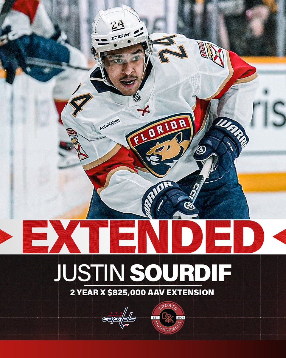 O2K Sports Management (@o2ksports) on Twitter photo Signed and sealed ✍️ Congratulations to O2K client Justin Sourdif on signing a two year, one-way contract with the <a href="/Capitals/">Washington Capitals</a>!
#allcaps #nhl Signed and sealed ✍️ Congratulations to O2K client Justin Sourdif on signing a two year, one-way contract with the <a href="/Capitals/">Washington Capitals</a>!
#allcaps #nhl