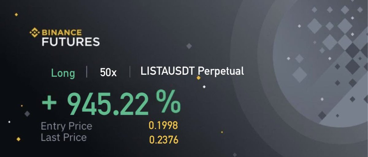 Malarke_Roll's tweet photo. #LISTAUSDT TP9✅

#bitcoin  #crypto #btc #eth #altcoin #trading #signal #memecoin #forex #xau #investing #gold #blockchain $LISTA

Join our telegram community.
Click below 👇https://t.co/P6BNOiDtDu https://t.co/dc8KqxzMPO