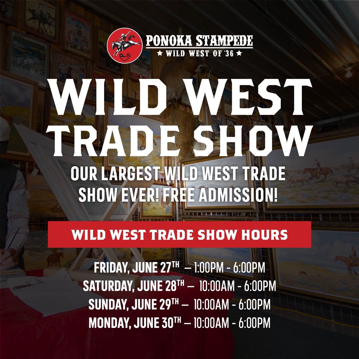 Shop til you drop all Canada Day Long Weekend at the 89th Ponoka Stampede!