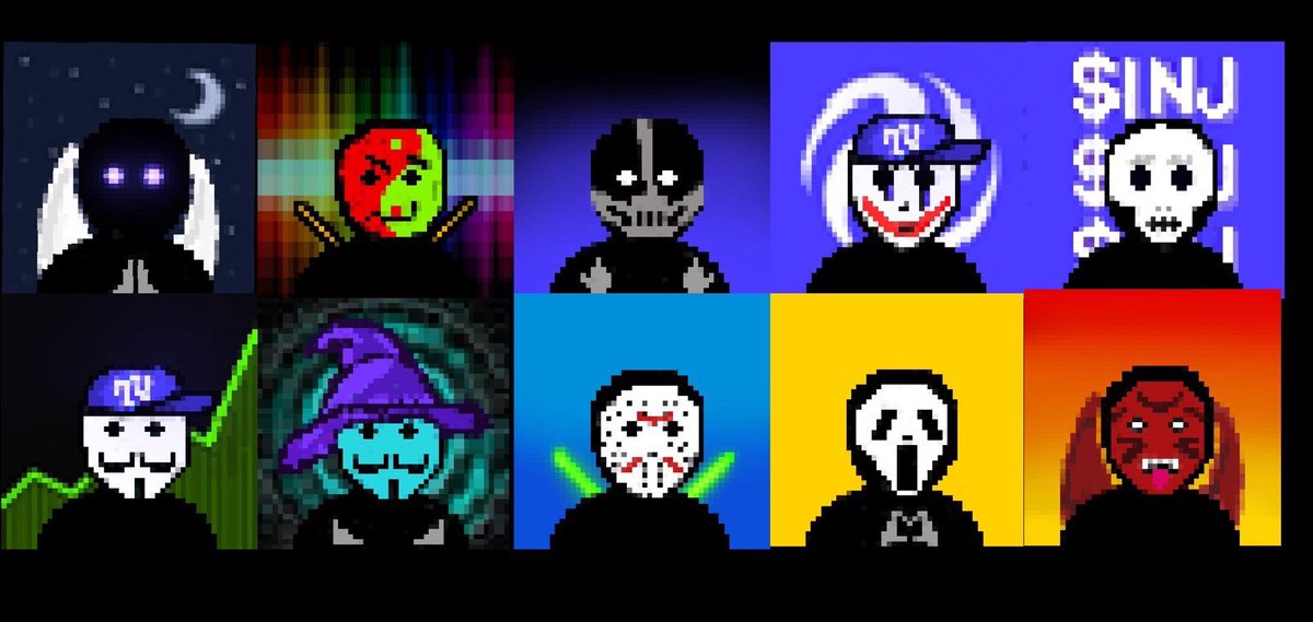 The MASKED TG is open: t.me/masked_inj

Regardless of the outcome of our current poll, the first 50 to join us on Telegram will be rewarded with 10 x free mints.

Oh, and here’s a sneak peak of 10 you could be minting courtesy of <a href="/MDX3K/">MDX3K</a> 🎭 

$INJ