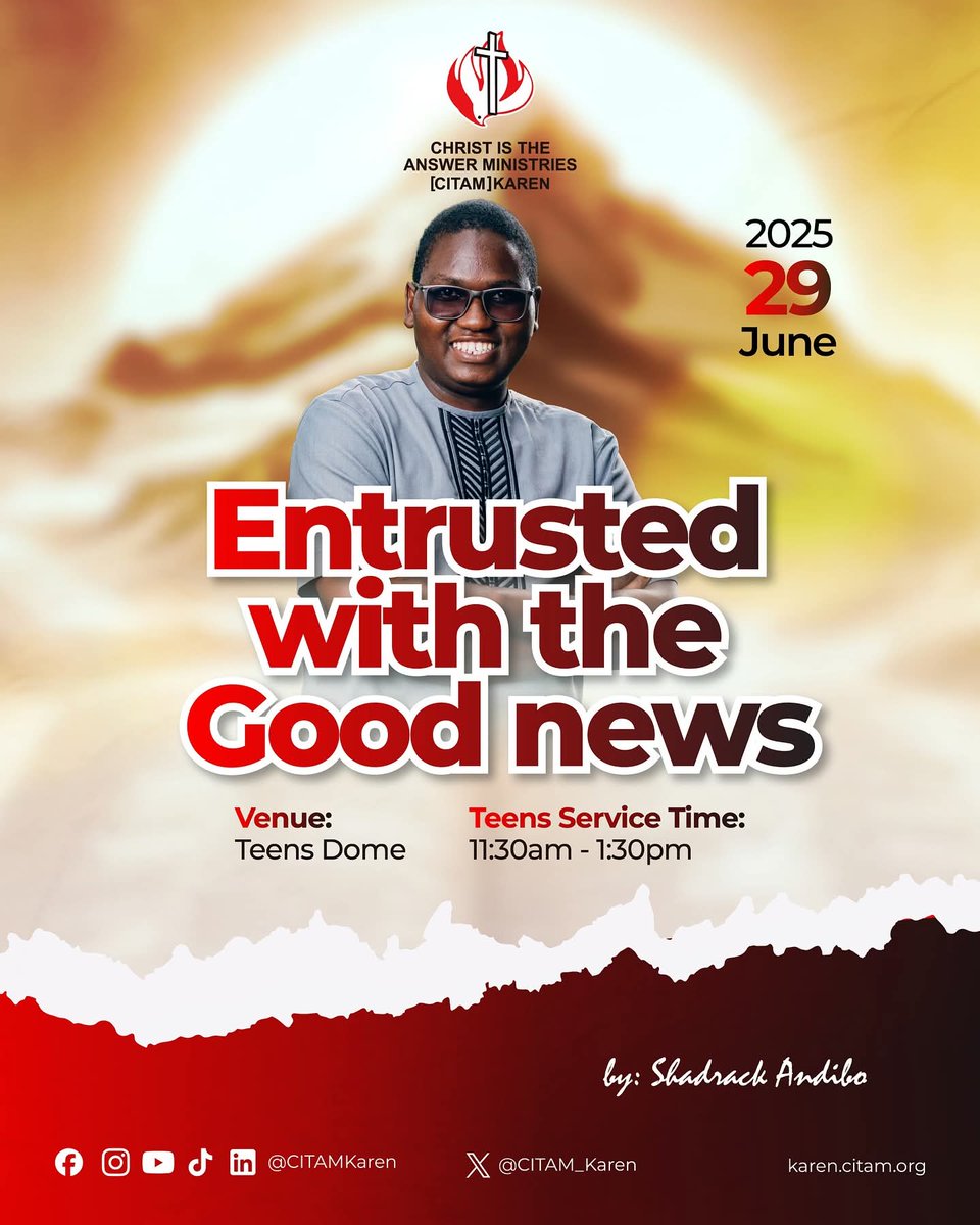 Join us tomorrow for our services. You’re so welcome! Bring a friend, we welcome newcomers. 😊

Prayer Service: 7:30 AM - 8:30 AM
1st Service: 9:00 AM - 11:00 AM
2nd Service: 11:30 AM - 1:30 PM

#InStepWithTheSpirit #MyCITAMKaren