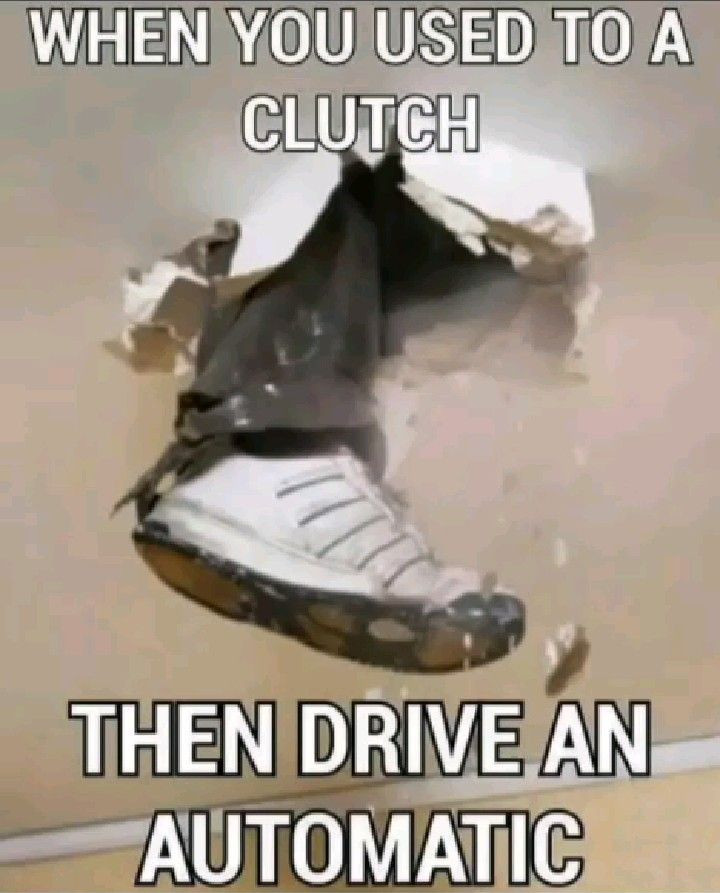 Shockwarehouse's tweet image. When your left foot forgets it's off-duty in an automatic 🤦
#CarGuyProblems #ManualLife  #PedalToTheWall #Shockwarehouse #CarMemes #Car