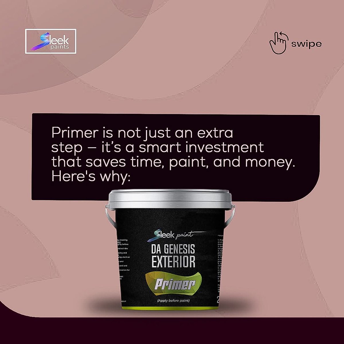 SleekPaint's tweet photo. Did you know using primer before painting can save you time, paint, and money?

Here’s why: 
📝 Primer seals porous surfaces like concrete. 
📝 It forms a strong bond between the surface and paint. ✨🔥
 📝 It reduces the need for multiple topcoats, saving costly paint! https://t.co/kFEvBnrYYI