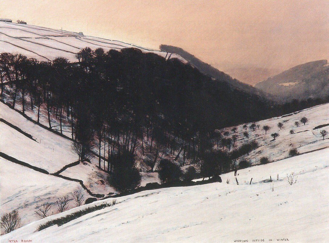 The Pennine Painter (@penninethe) on Twitter photo Peter Brook did not paint âen plein airâ, relying for preliminary source material on photographs taken in the field and producing the finished piece, like âWorking Outside in Winterâ, under artificial light back at home in his studio. (From <a href="/ACArtGallery/">AC Gallery</a>âs 2022 annual exhibition) Peter Brook did not paint âen plein airâ, relying for preliminary source material on photographs taken in the field and producing the finished piece, like âWorking Outside in Winterâ, under artificial light back at home in his studio. (From <a href="/ACArtGallery/">AC Gallery</a>âs 2022 annual exhibition)